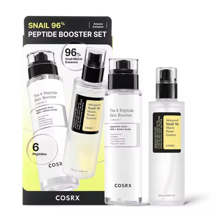 COSRX 96% Peptide Booster Set exclusivo: cuidado coreano, juegos de regalo, juegos de cuidado de la piel para mujeres, suero avanzado de mucina de caracol, cara - 1
