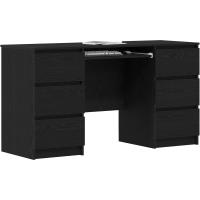 Escritorio Mesa Trabajo Estudio Muebles de Oficina Despacho Ordenador Decoración Capacidad de Almacenamiento de Madera Contrachapada Roble - details 33