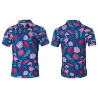 Camisetas de golf de manga corta con estampado 3D de Flamenco para hombre y mujer, polo callejero de moda, Hawaii Beach, camisetas nuevas - details 4