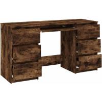 Escritorio Mesa Trabajo Estudio Muebles de Oficina Despacho Ordenador Decoración Capacidad de Almacenamiento de Madera Contrachapada Roble - details 14