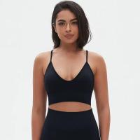 Top sin costuras Nylon de secado rápido Color sólido Adecuado para yoga y estiramientos Deportes profesionales - details 1