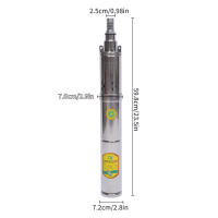 Bomba de agua Solar para pozo profundo, cabezal sumergible de 65m, inoxidable, 370W, 24V - details 0