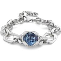 UNOde50-Pulsera de cadena con cristales de agua azul y colgante, Adorna tu muñeca con una pieza única - details 0