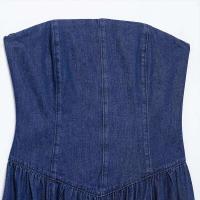 Vestido de moda con hombros descubiertos para mujer, Vestidos largos ajustados sin mangas con espalda descubierta de mezclilla para mujer, Vestidos de primavera y verano 2025 para mujer - details 4