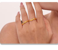 Anillo de Abrazo retro anillo de Maple inoxidable Anillo Grueso se puede ajustar para abrir Joyas simples y personalizadas para helbres y Mujeres - details 5
