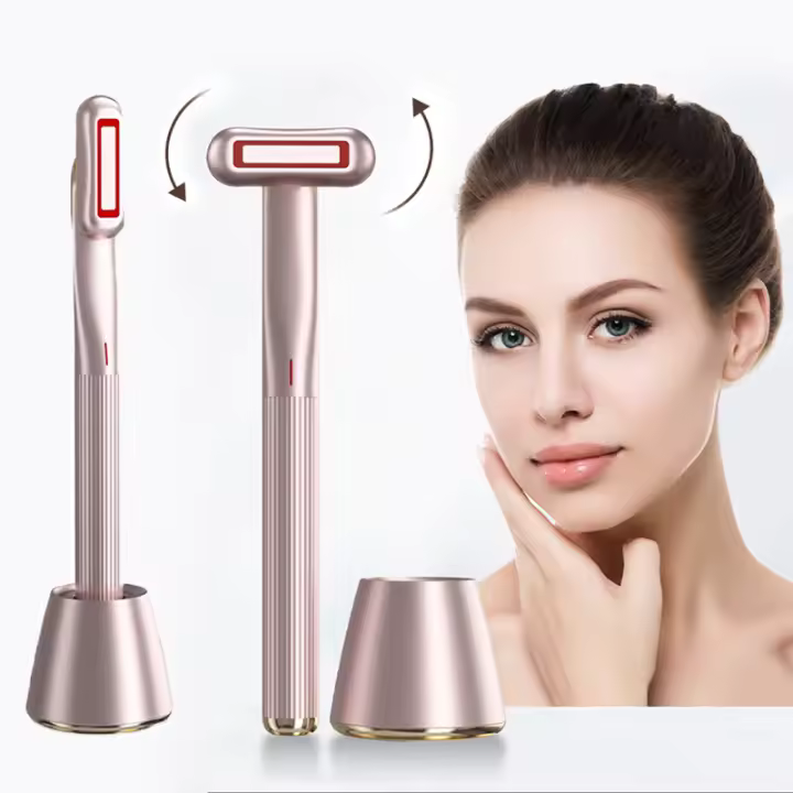 Masajeador EMS de ojos y cara, terapia de luz roja, antiarrugas, estiramiento, Reduce las ojeras, cuidado de la piel, varita de belleza ocular de 360 ° - 1