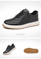 Zapatos Casuales para Hombres, zapatillas blancas De Cuero, Transpirables - details 8