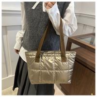 Moda señoras Tote bolsos de gran capacidad de algodón acolchado bolsa de compras rombo bolso portátil acolchado sólido para viajes de ocio - details 28