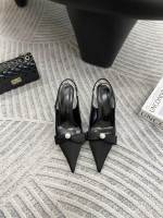 Nuevo temperamento de cabeza puntiaguda de satén, tacones altos, moda para mujer, lazo de perlas, bolsa de tacón fino, sandalias para la cabeza - details 39