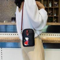 Bolso pequeño para teléfono cruzado para mujer, de cuero, con diseño de gato, para teléfono móvil, bolsos de hombro, cartera de PU - details 0