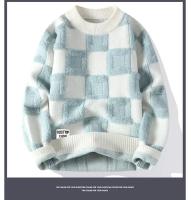 Ropa hombres suéter Harajuku moda tejida ropa informal estilo Hip Hop pulóver de gran tamaño Casual cuello redondo suéteres Vintage - details 11