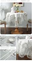 Rectángulo bordado de terciopelo de oro blanco, lujosa funda para mesa de comedor, mantel, corte, ENCE, TV, tocador, juego Antip - details 11