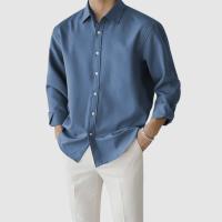 2025 verano estampado color sólido ropa de los hombres playa vacaciones hombres moda camisas (Regalo 1 pieza) - details 4