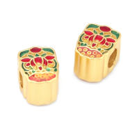 Pulseras de Brass Dorado Mate 4PCS Grande Agujero Abalorios para Hacer Joyas DIY - details 31