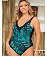 Bañador estampado de una pieza para mujer, traje de baño elegante de talla grande, acolchado, ropa de playa, 2024 - details 7
