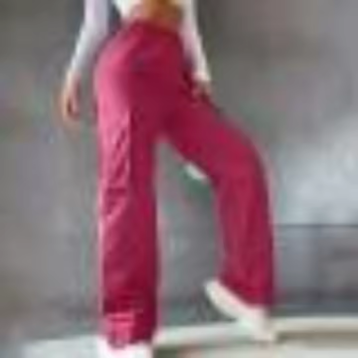 Pantalones cargo rectos a la moda para mujer, pantalones informales con cintura elástica para mujer - 1