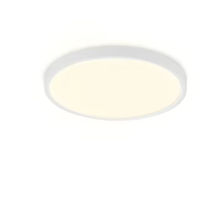 CBJKTX Plafón LED Negro Plano 18cm 15W Baño Redondo Pequeño Blanco Cálido 3000K - 1