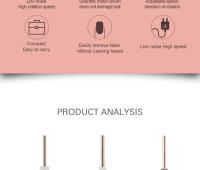 Kit de taladro eléctrico portátil para manicura, herramientas para uñas, pulidor y pedicura - details 2