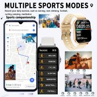 Nuevo reloj inteligente unisex con pantalla táctil completa y esfera grande de 1,91 pulgadas con recordatorios de llamadas y mensajes inalámbricos, regalos exquisitos para familiares y amigos, notificaciones meteorológicas, podómetro de seguimiento deport - details 4