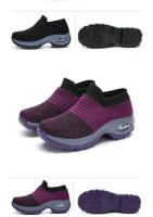 Zapatillas de deporte informales para mujer, cómodas zapatillas de correr de malla con cojín transpirable, zapatillas negras para mujer, zapatos de estudiante 2025 - details 2