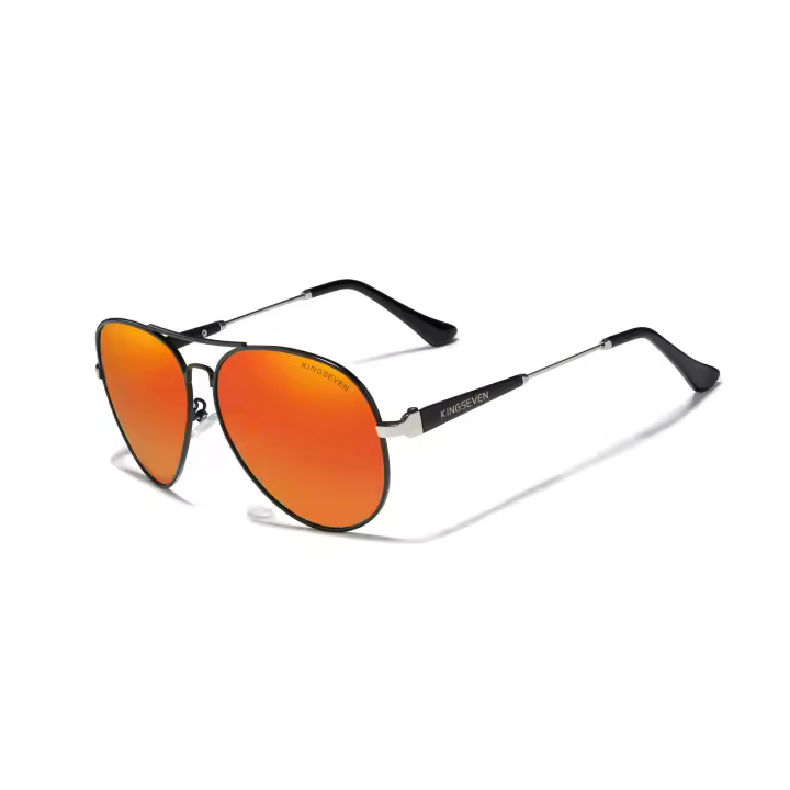 KINGSEVEN-gafas de sol de aluminio para hombre y mujer, lentes polarizadas con montura de piloto, espejo antideslumbrante, para pesca, 7929 - 1