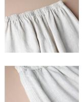 Pantalones bordados de lino y algodón para mujer, pantalones de pierna ancha de talla grande, cintura elástica, ajuste suelto informal, Color sólido, primavera y verano, 3xl, 2xl - details 7