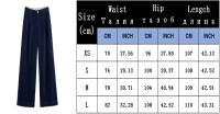 Conjunto de Denim de Moda para Mujeres OUWU Pantalones de Pierna Ancha y Cintura Alta - details 1