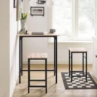 Juego de Mesa Comedor Conjunto de Mesa Alta de Bar con 4 Taburetes y 1 Mesa Gris - details 19