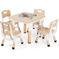 Mesa de Niños Ajustable en Altura Juego de Sillas de 4 Ideal para Jardín de Infantes y Habitación - details 61