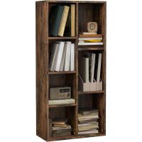 Estantería de Madera Rústica Marrón 7 Compartimentos para Libros, Archivos, Dormitorio, Oficina - details 0