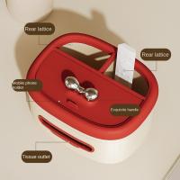 Caja de pañuelos con Base antideslizante, caja de almacenamiento de Control remoto para el hogar, caja de almacenamiento de escritorio de plástico para sala de estar - details 6