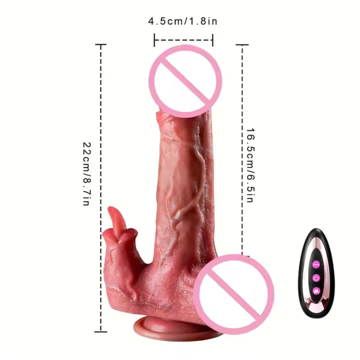 Consolador de empuje con Control telescópico para lamer el clítoris, estimulador rápido, vibrador inalámbrico, juguete sexual para orgasmo para mujeres - 1
