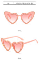 Gafas de sol personalizadas para mujer, conjunto de diamantes de amor, decoración de corazón de melocotón, Bola de moda, nuevo - details 11