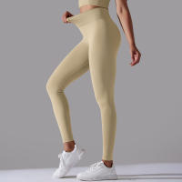Hamidou-pantalones de Yoga sin costuras para mujer, ropa deportiva de Fitness, Leggings de cintura alta, pantalones de ejercicio para correr, 11 colores - details 39
