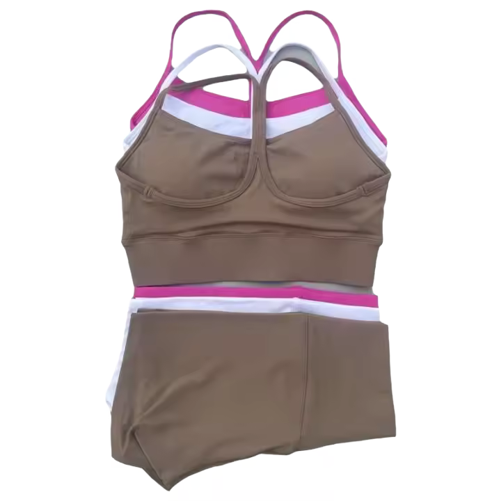 Conjunto de Yoga y Bicicleta de Gimnasio para Mujeres Ouwu Legging de Pantalón Corto - 1