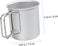 Vasos creativos para beber, taza de agua plegable para exteriores, para viajar a pie, de aleación de aluminio, taza de agua creativa de Corea del Sur - details 0