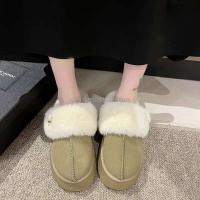 Nuevos zuecos de madera para mujer de alta calidad con un aumento de altura de 6 centímetros, lujoso diseño de moda de piel, invierno antideslizante - details 5