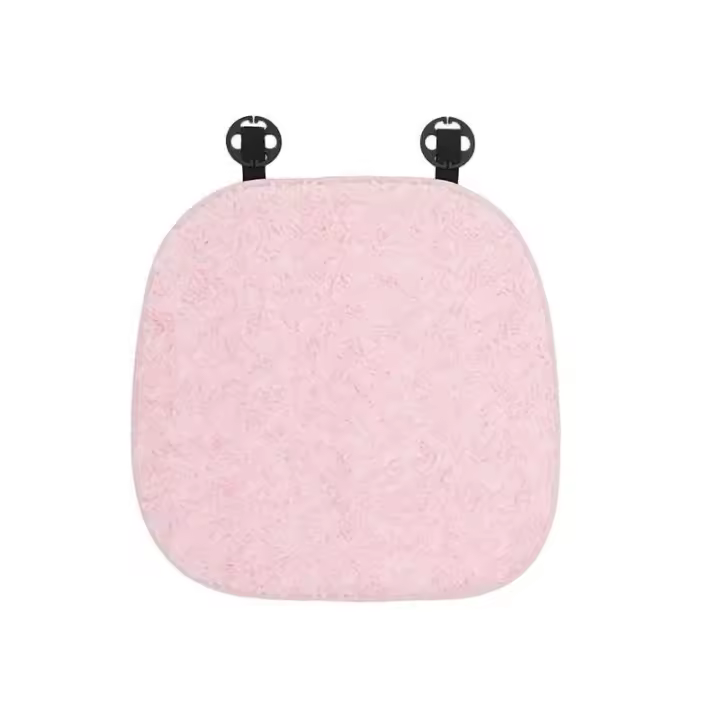 Felpa cálida de invierno rosa avanzada con funda de cojín de asiento antideslizante para coche simple universal - 1