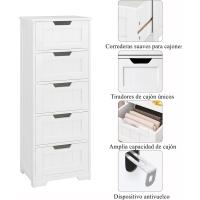 Cajonera de 5 Cajones Sinfonía Mueble de Almacenamiento Cómodo para Dormitorio - details 3