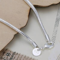 Silver color 3mm Snake chain bracelet Factory Fashion hot high quality jewelry charm lovely women ladies wedding - details 3