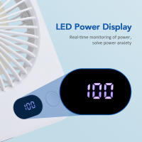 Ventilador de Escritorio Mini USB Recargable Silencioso Ventilador Portátil con Display de Batería - details 5