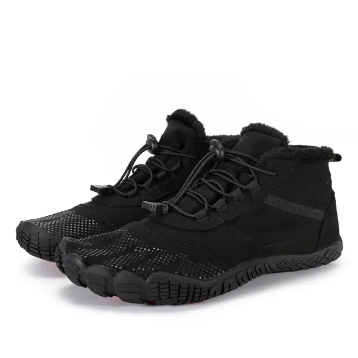 Zapatos de senderismo zapatos altos de algodón para hombre zapatos de senderismo botas de nieve cálidas de terciopelo - 1