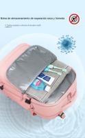 Mochila para niñas de gran capacidad multifuncional, clasificación en seco y húmedo, viaje corto, mochila impermeable de nylon. - details 9