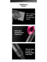Secador de Pelo Profesional Ionico 1400W de Marca Blanca, Secador De Pelo Supersonic, Color Metal Y Fucsia,