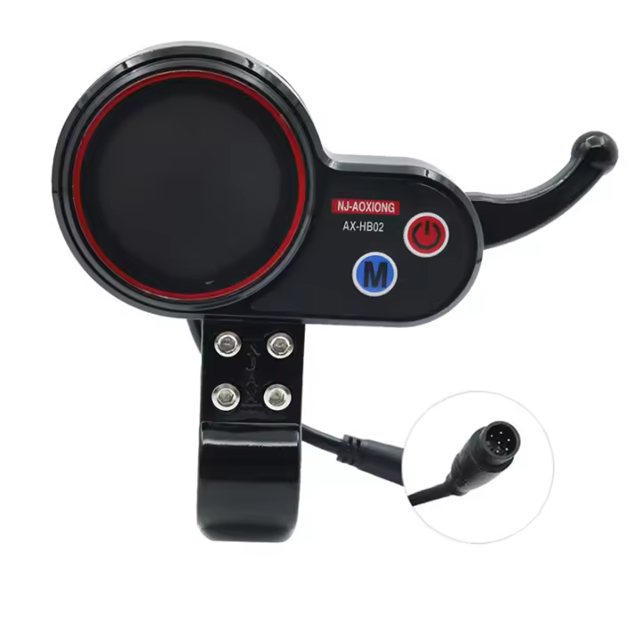 Medidor de salpicadero de patinete eléctrico, NJ-AOXIONG, 36V, 48V, ajustable, 6 pines - 1