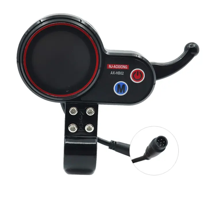 Medidor de salpicadero de patinete eléctrico, NJ-AOXIONG, 36V, 48V, ajustable, 6 pines - 1
