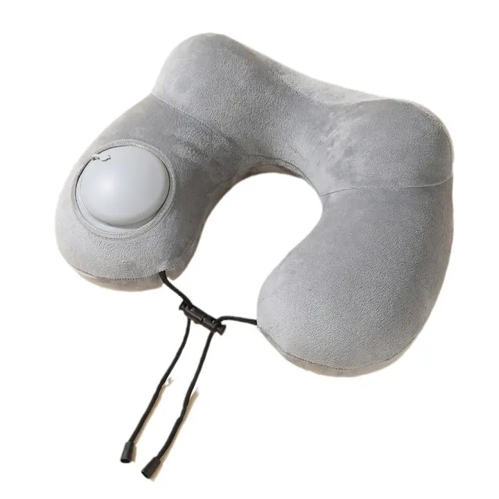 Almohada de Viaje Inflable en Forma de U Almohada de Air Portátil Cojín de Soporte para el Cuello - 1