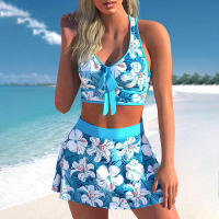 Nuevo Sexy Monokini bañador mujer traje de baño estampado Vintage 2 pieza traje de baño mujeres traje de baño traje de verano conjunto de Bikini de playa - details 5