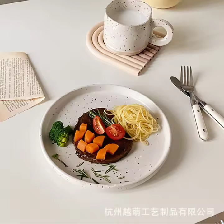 Plato de comida occidental de alto valor, plato frío, plato de desayuno, plato, plato de sushi estilo ins de cerámica para el hogar - 1