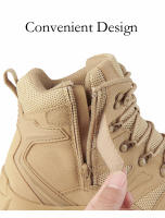 Botas militares de combate táctico para hombre, zapatos de seguridad para el trabajo, caza, tobillo, zapatillas de deporte al aire libre, Botas de senderismo de corte alto, seguridad - details 12